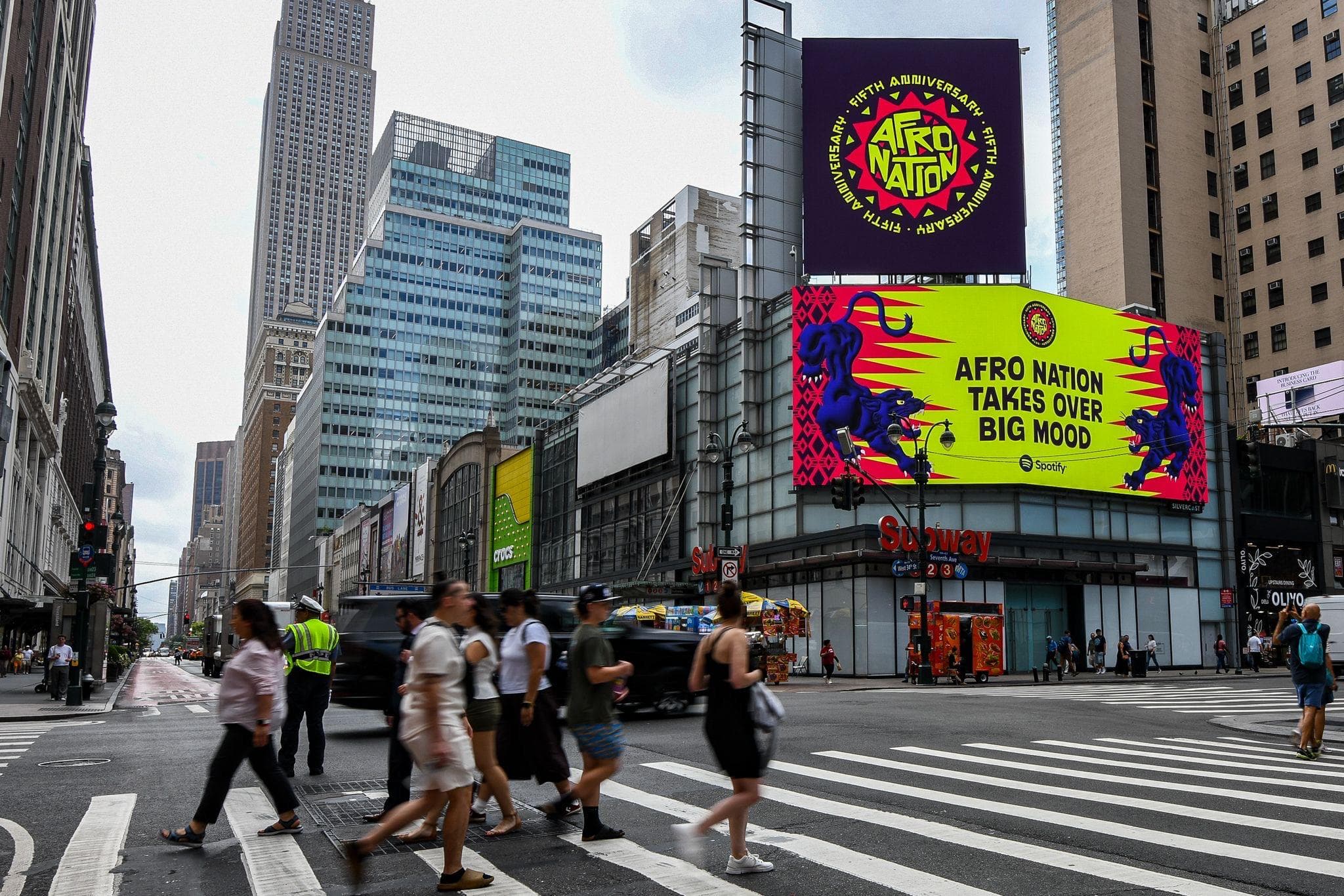 An Afro Nation out-of-home billboard in New York