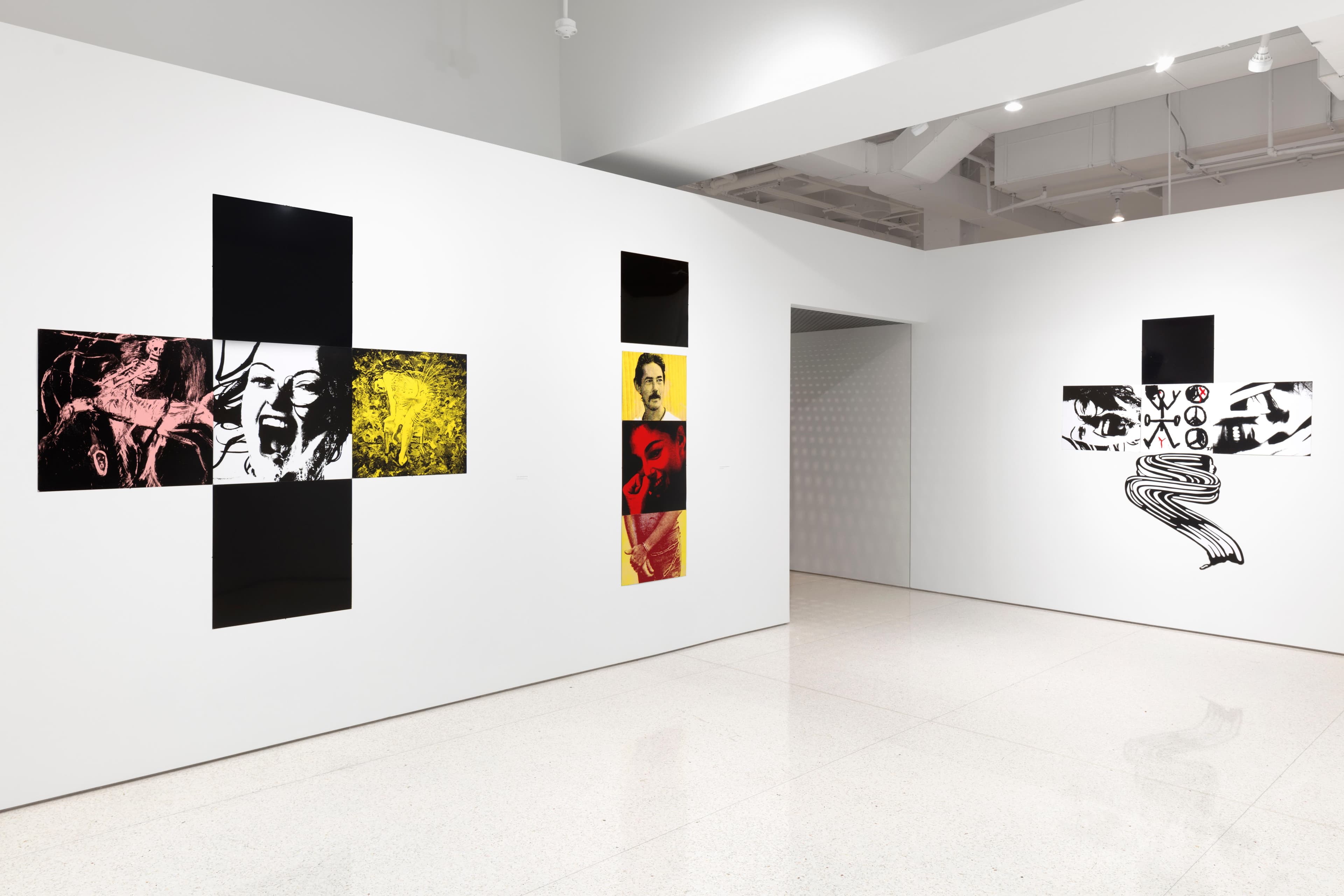 Installation view of So Much Deathless, a Gretchen Bender retrospective, 2019