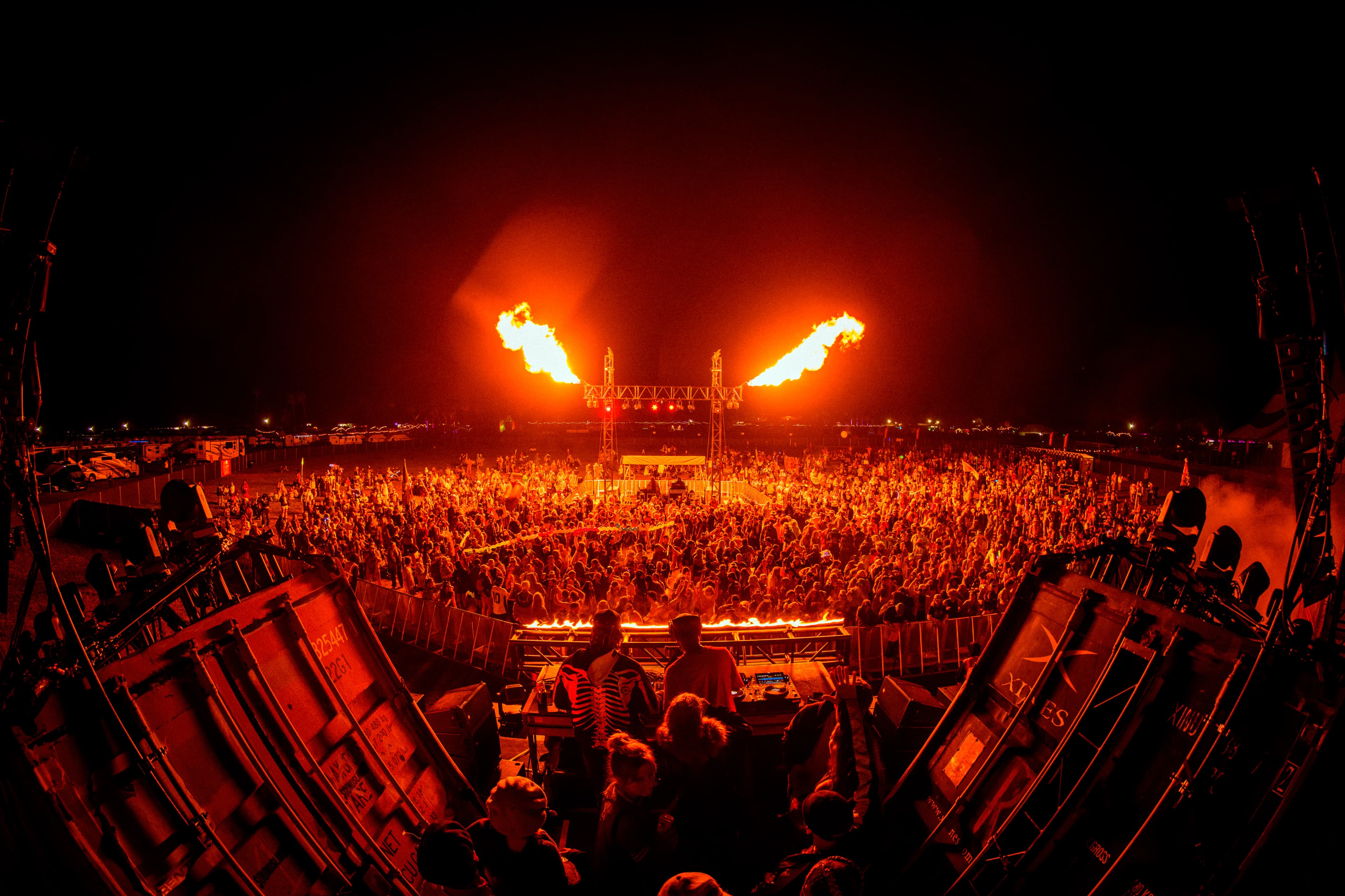 The main stage at Okeechobee Music & Arts Festival after dark